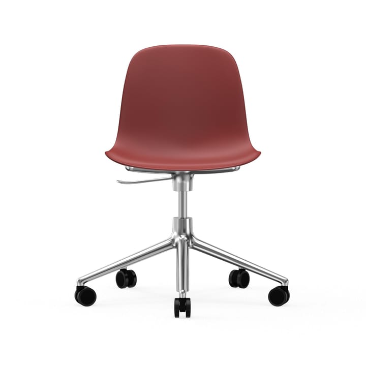 Form kontorsstol - röd, aluminium, hjul - Normann Copenhagen
