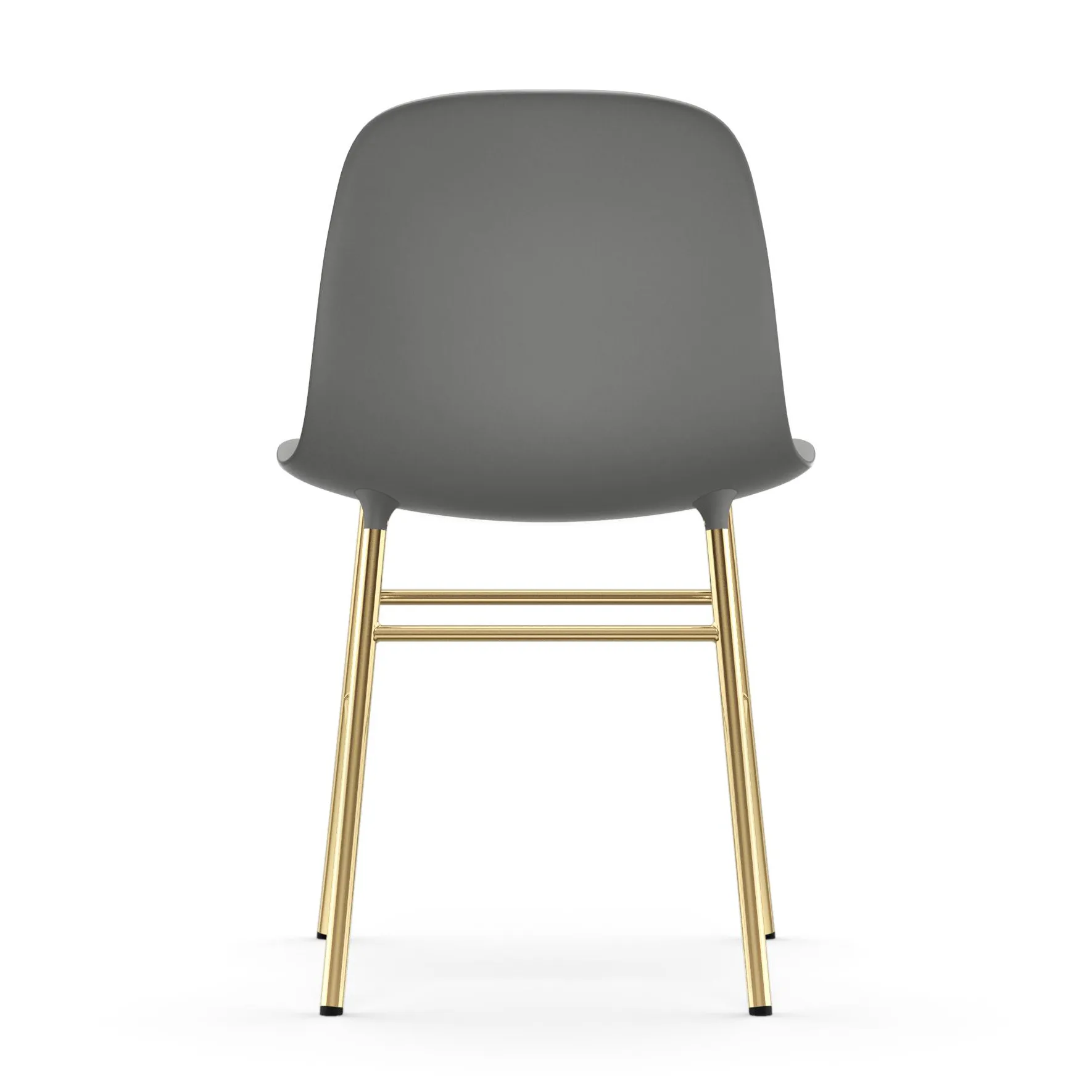 Form stol mässingsben, Grå Normann Copenhagen