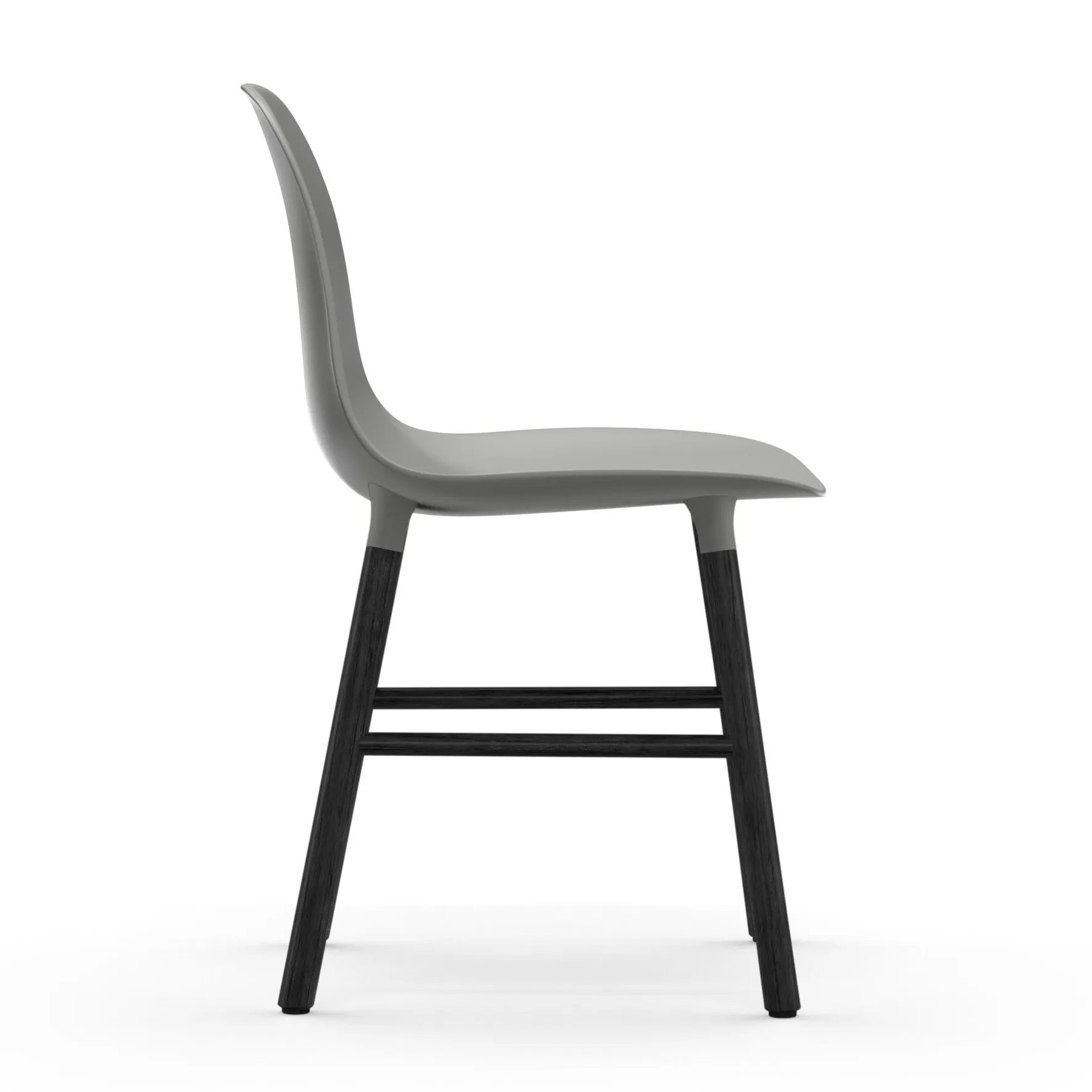 Form stol svarta ben, Grå Normann Copenhagen