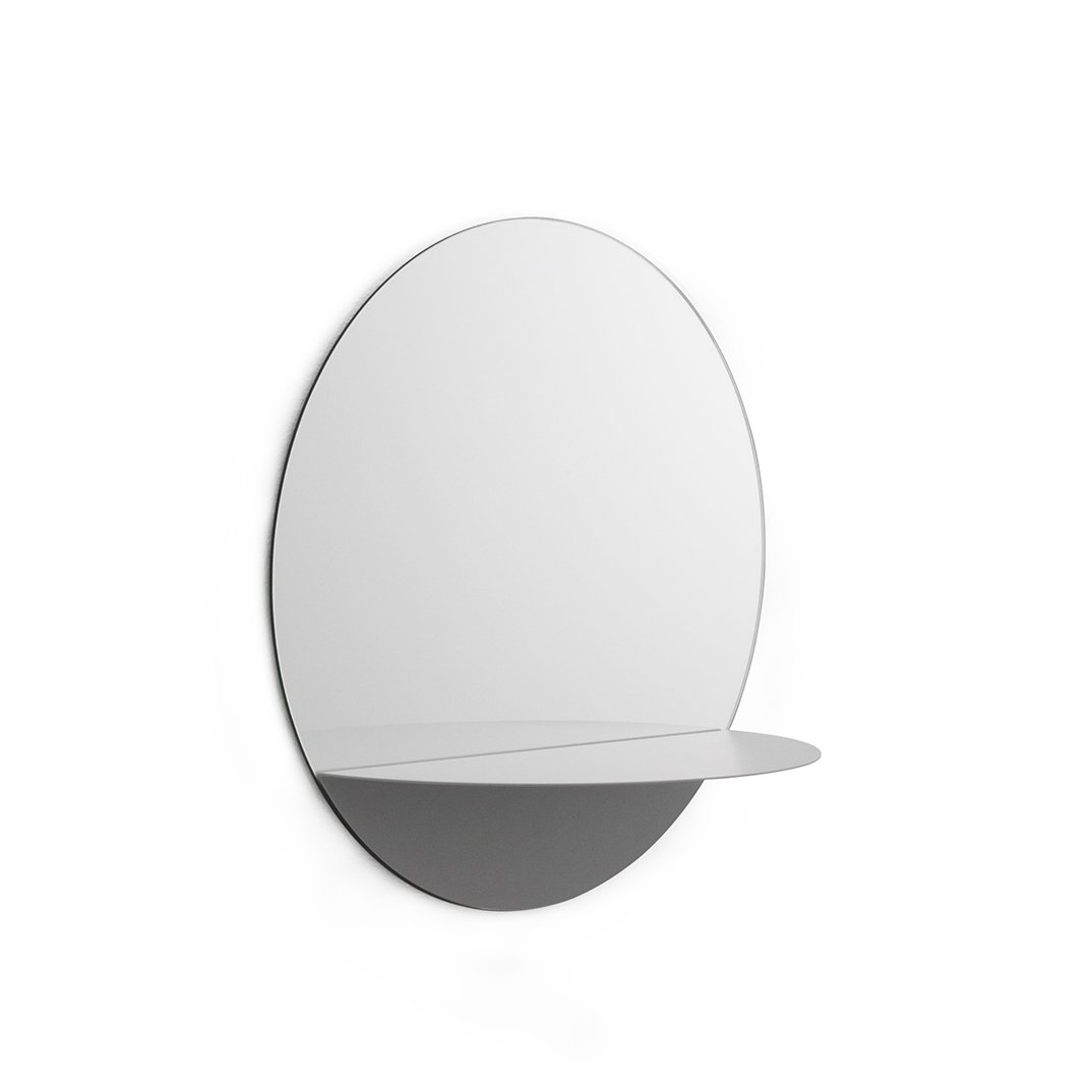 Normann Copenhagen Horizon spegel rund grå | Skandinavisk Design | Runda speglar | Grå