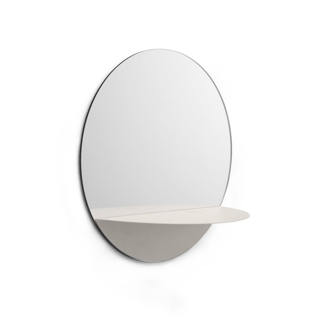 Normann Copenhagen Horizon spegel rund vit | Skandinavisk Design | Runda speglar | Vit