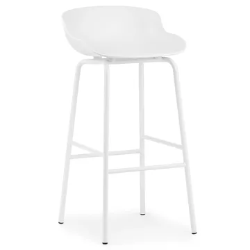 Hyg barstol metallben 75 cm - Vit - Normann Copenhagen