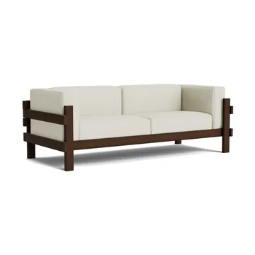 Kube soffa - Brunlackerad furu-tyg Remix 223 Beige, 220 cm - Normann Copenhagen