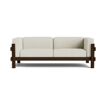 Kube soffa - Brunlackerad furu-tyg Remix 223 Beige, 220 cm - Normann Copenhagen