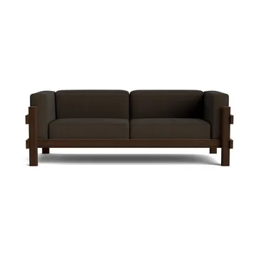Kube soffa - Brunlackerad furu-tyg Remix 356 Brown, 220 cm - Normann Copenhagen