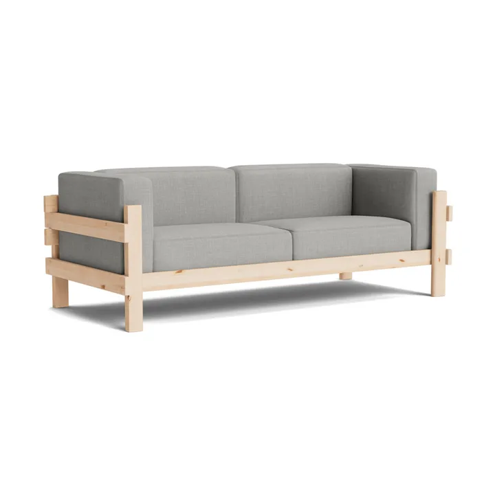 Kube soffa - Lackerad furu-tyg Remix 143 Grey, 220 cm - Normann Copenhagen