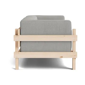 Kube soffa - Lackerad furu-tyg Remix 143 Grey, 220 cm - Normann Copenhagen