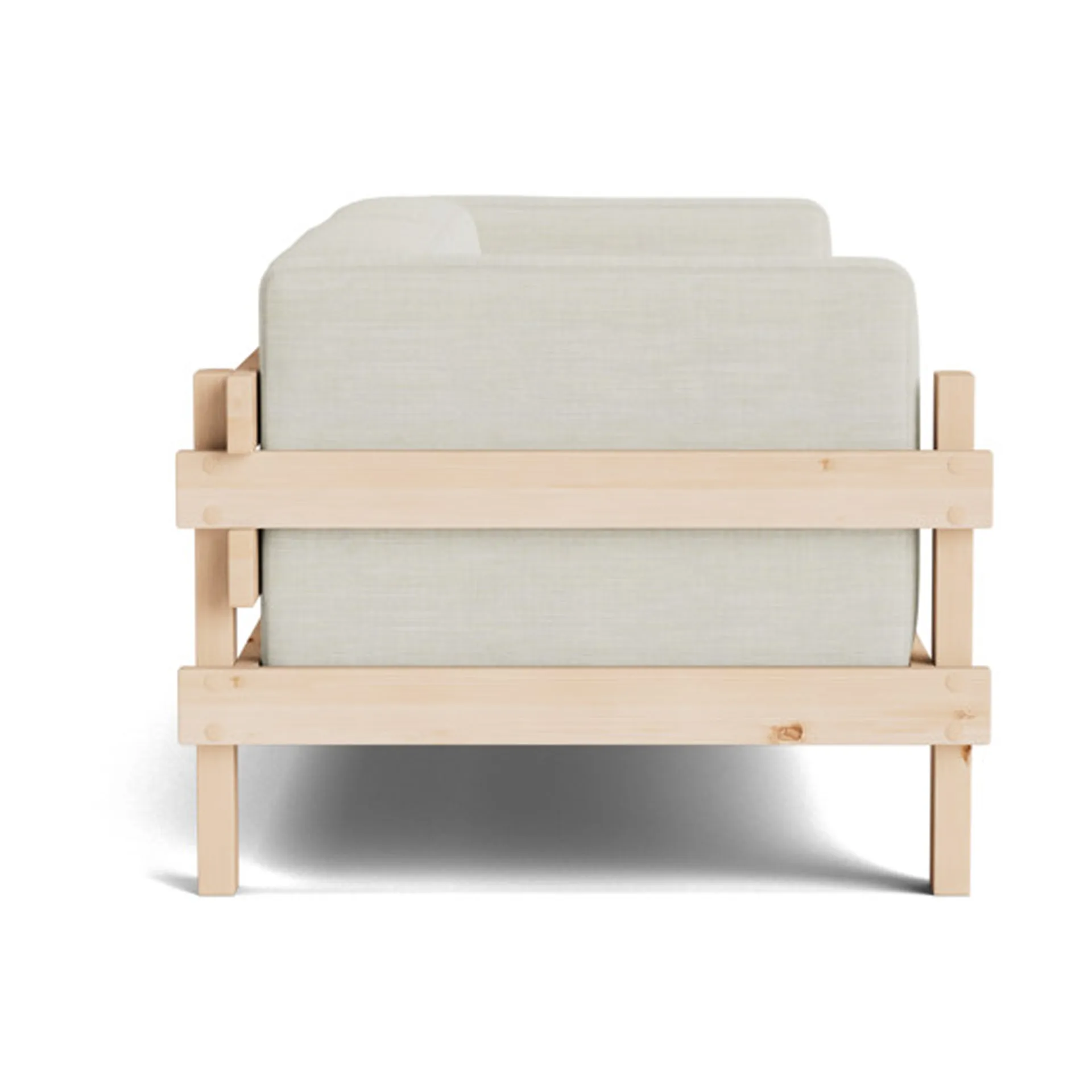 Kube soffa, Lackerad furu-tyg Remix 223 Beige, 220 cm Normann Copenhagen