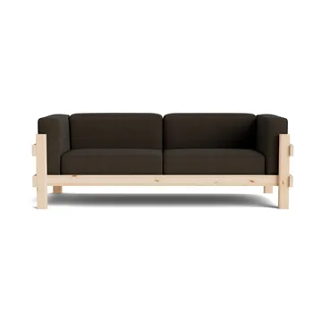Kube soffa - Lackerad furu-tyg Remix 356 Brown, 220 cm - Normann Copenhagen