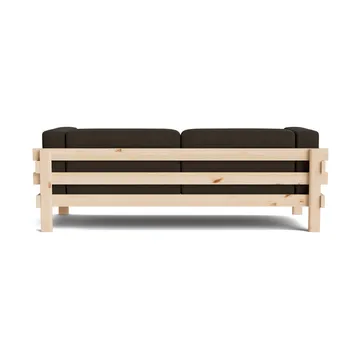 Kube soffa - Lackerad furu-tyg Remix 356 Brown, 220 cm - Normann Copenhagen
