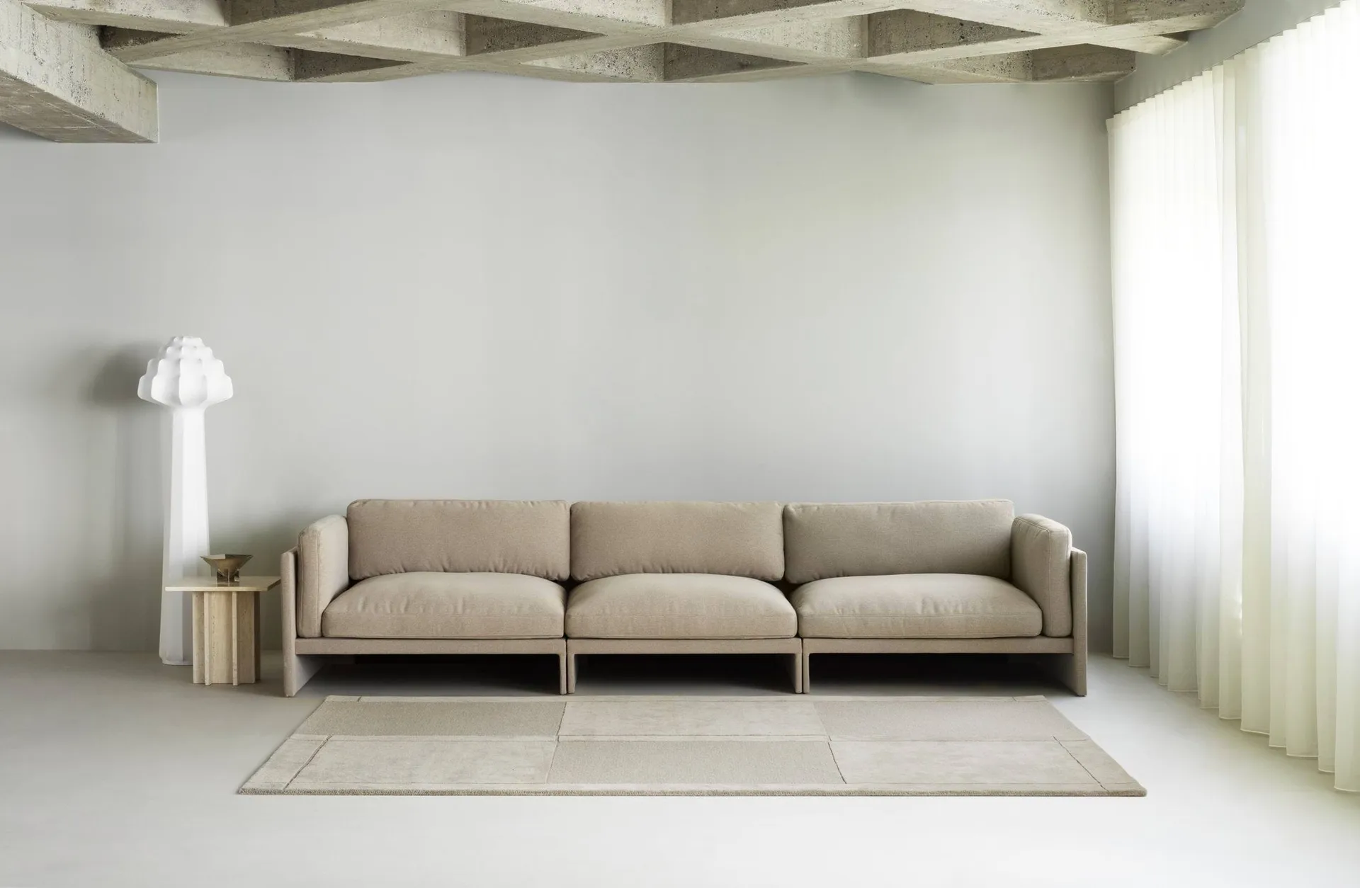 Level ullmatta, Warm grey, 250x350 cm Normann Copenhagen