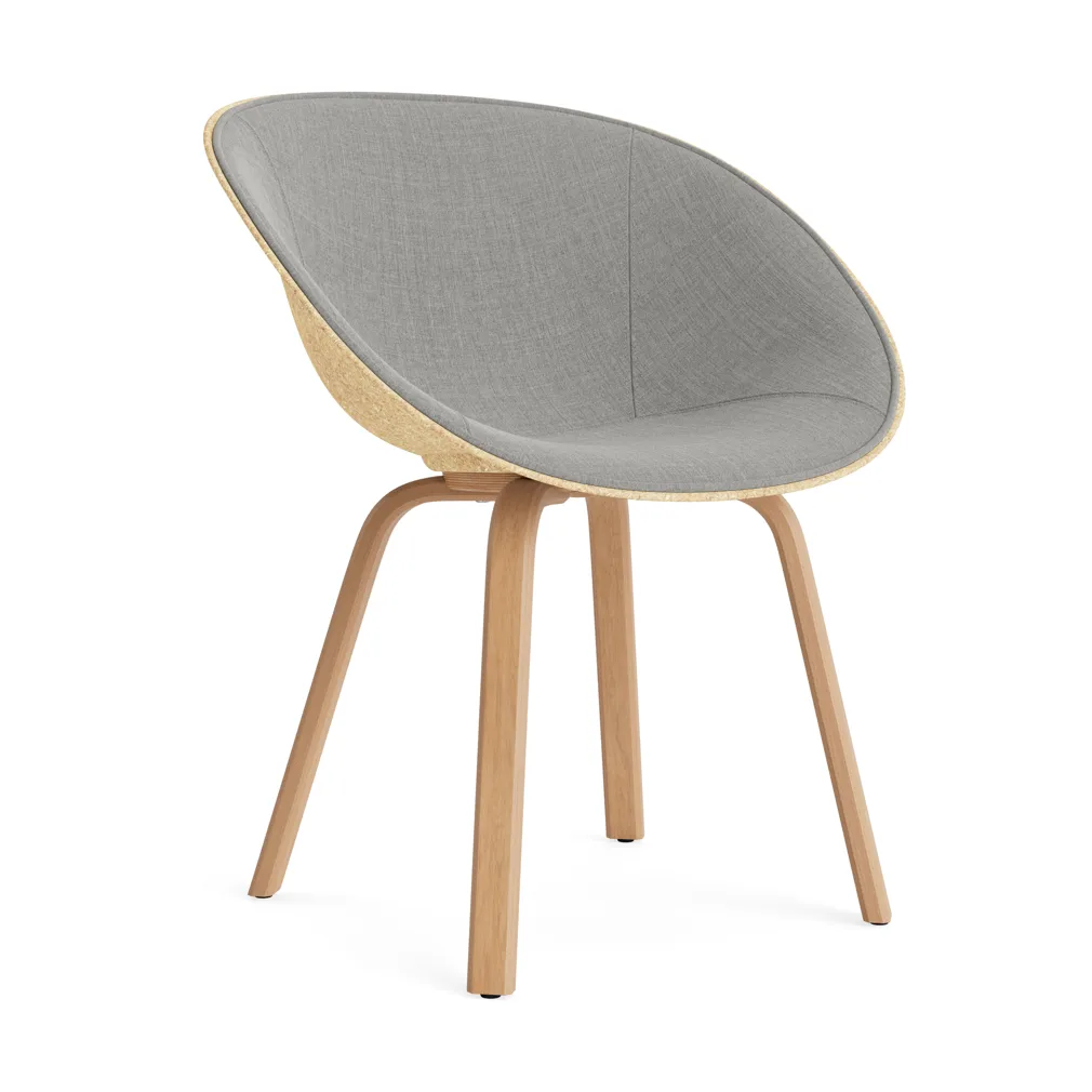 Mat Armchair karmstol framsideklädd, Remix 133-hemp-beech Normann Copenhagen