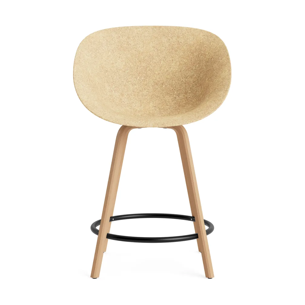 Mat Bar Armchair karmstol 65 cm, Hemp-beech-black steel Normann Copenhagen