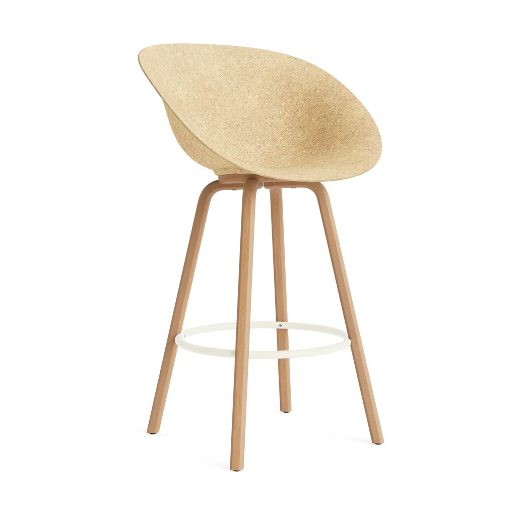 Mat Bar Armchair karmstol 75 cm, Hemp-beech-cream steel Normann Copenhagen