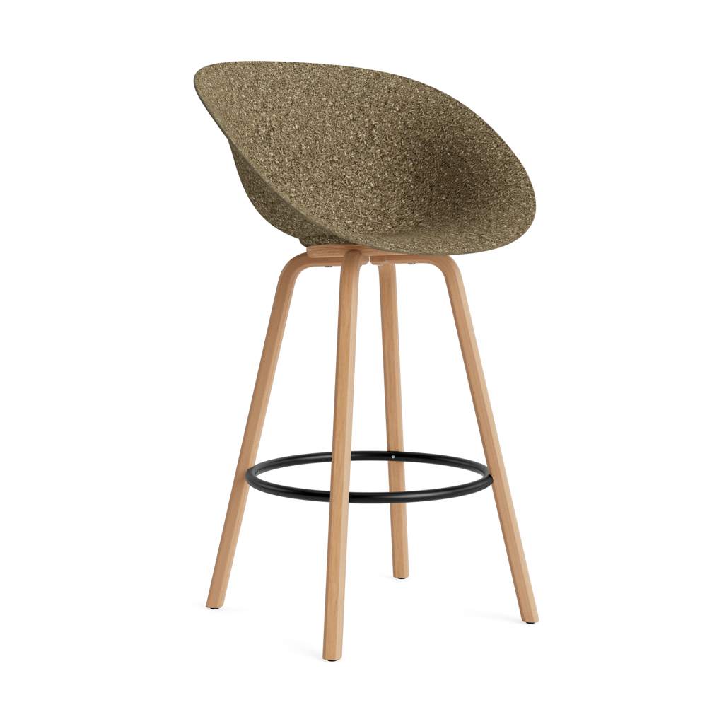 Normann Copenhagen Mat Bar Armchair karmstol 75 cm Seaweed-beech-black steel