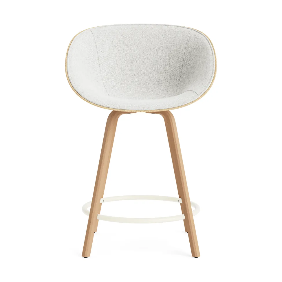 Mat Bar Armchair karmstol framsideklädd 65 cm, Hallingdal 110-hemp-beech-cream steel Normann Copenhagen