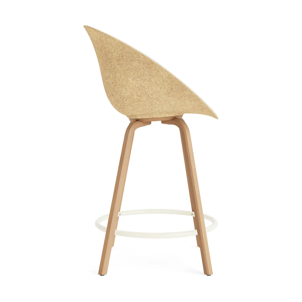 Mat Bar Armchair karmstol framsideklädd 65 cm, Hallingdal 110-hemp-beech-cream steel Normann Copenhagen
