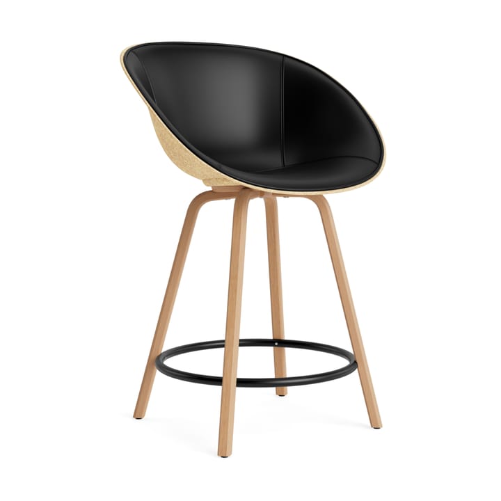 Mat Bar Armchair karmstol framsideklädd 65 cm, Ultra 41599-hemp-beech-black steel Normann Copenhagen