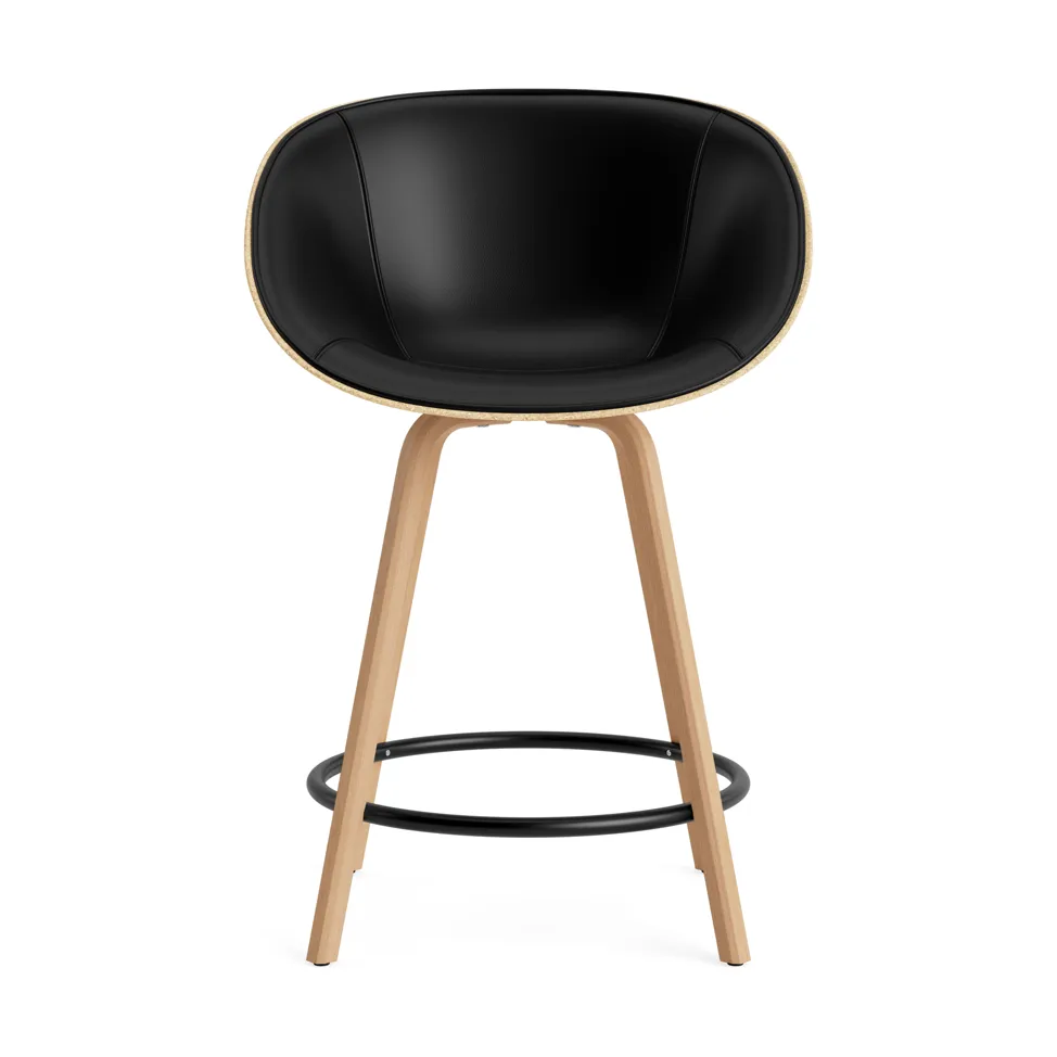 Mat Bar Armchair karmstol framsideklädd 65 cm, Ultra 41599-hemp-beech-black steel Normann Copenhagen