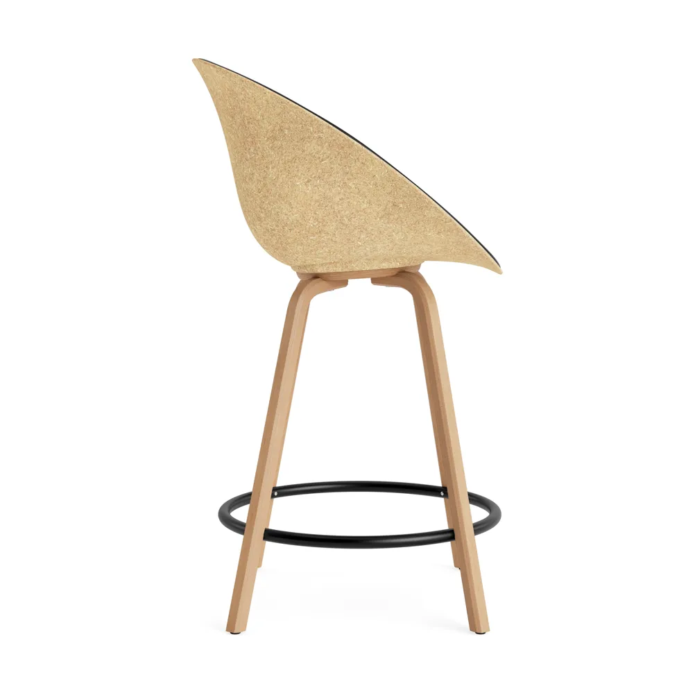 Mat Bar Armchair karmstol framsideklädd 65 cm, Ultra 41599-hemp-beech-black steel Normann Copenhagen