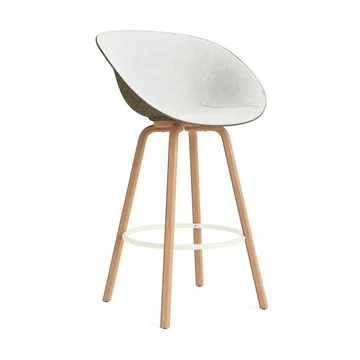 Mat Bar Armchair karmstol framsideklädd 75 cm - Hallingdal 110-seaweed-beech-cream steel - Normann Copenhagen