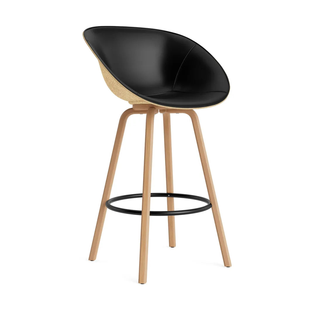Mat Bar Armchair karmstol framsideklädd 75 cm, Ultra 41599-hemp-beech-black steel Normann Copenhagen