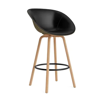 Mat Bar Armchair karmstol framsideklädd 75 cm - Ultra 41599-seaweed-beech-black steel - Normann Copenhagen