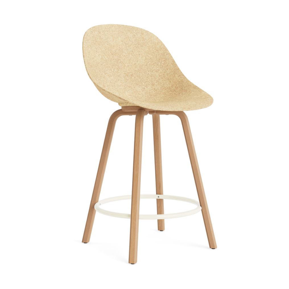 Normann Copenhagen Mat Bar Chair barstol 65 cm Hemp-beech-cream steel