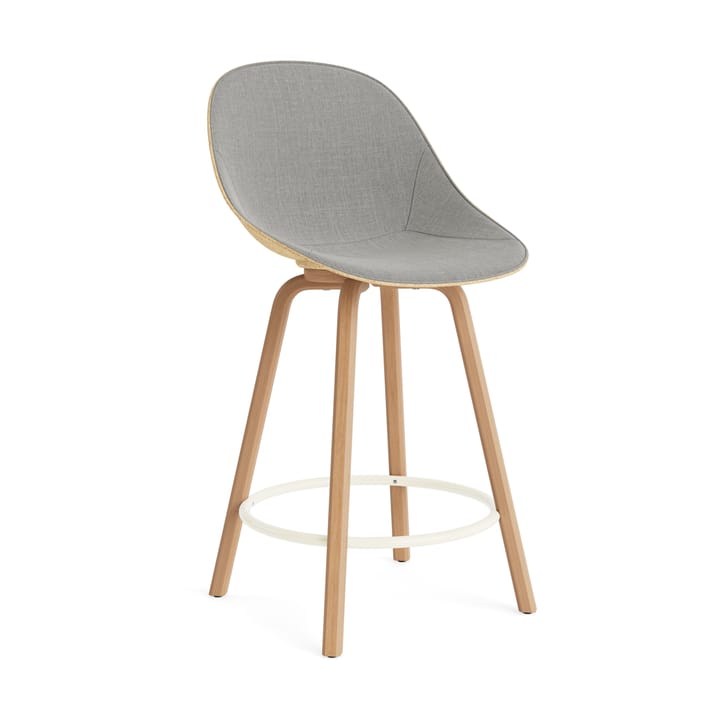 Mat Bar Chair barstol framsideklädd 65 cm, Remix 133-hemp-beech-cream steel Normann Copenhagen