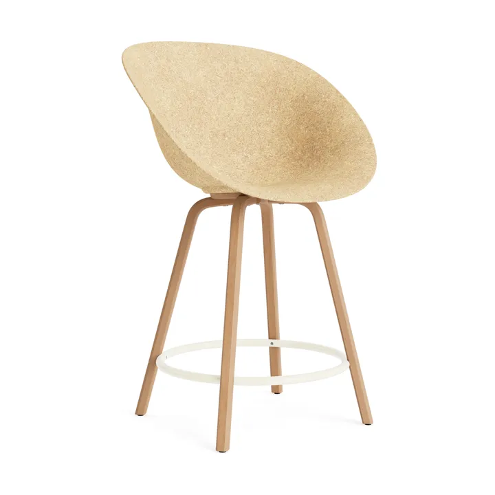 Mat barstol 65 cm - Hemp-beech-cream steel - Normann Copenhagen