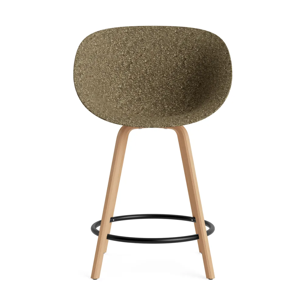 Mat barstol 65 cm, Seaweed-beech-black steel Normann Copenhagen