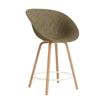 Mat barstol 65 cm - Seaweed-beech-cream steel - Normann Copenhagen