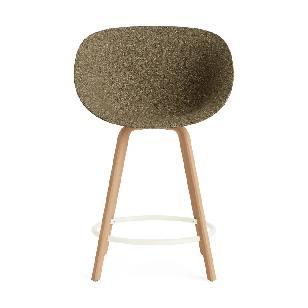Mat barstol 65 cm, Seaweed-beech-cream steel Normann Copenhagen
