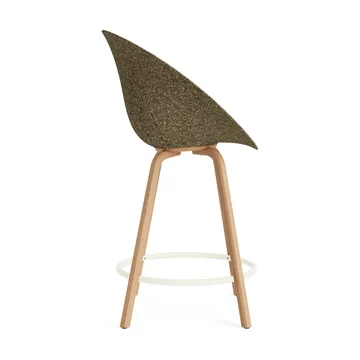Mat barstol 65 cm - Seaweed-beech-cream steel - Normann Copenhagen