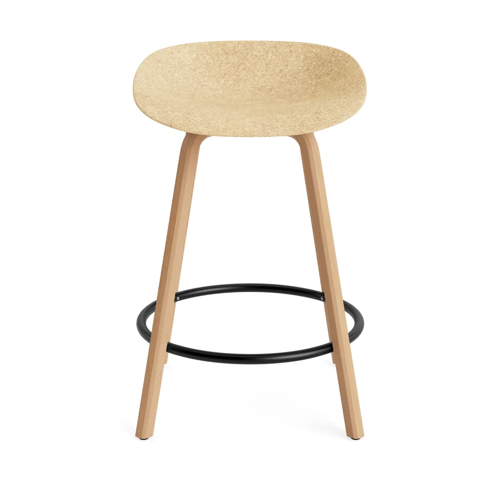 Mat Barstool barpall 65 cm, Hemp-beech-black steel Normann Copenhagen