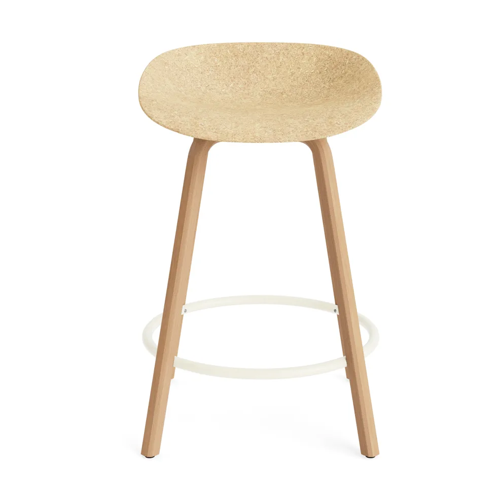 Mat Barstool barpall 65 cm, Hemp-beech-cream steel Normann Copenhagen