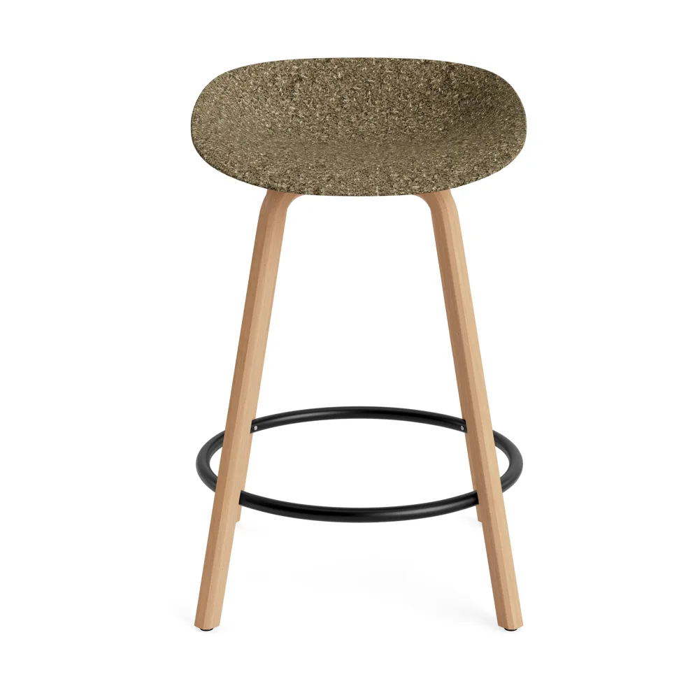 Mat Barstool barpall 65 cm, Seaweed-beech-black steel Normann Copenhagen