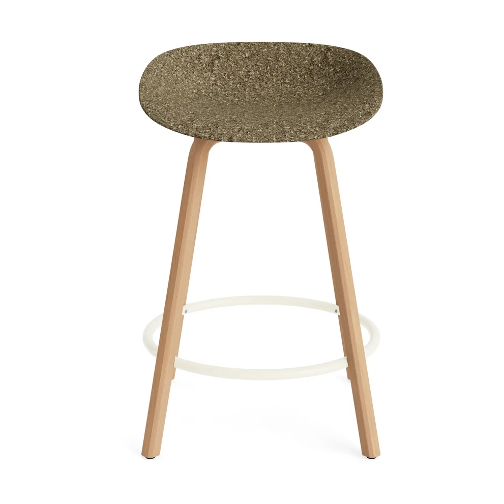 Mat Barstool barpall 65 cm, Seaweed-beech-cream steel Normann Copenhagen