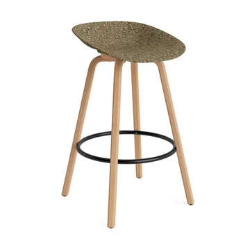 Mat Barstool barpall 75 cm - Seaweed-beech-black steel - Normann Copenhagen