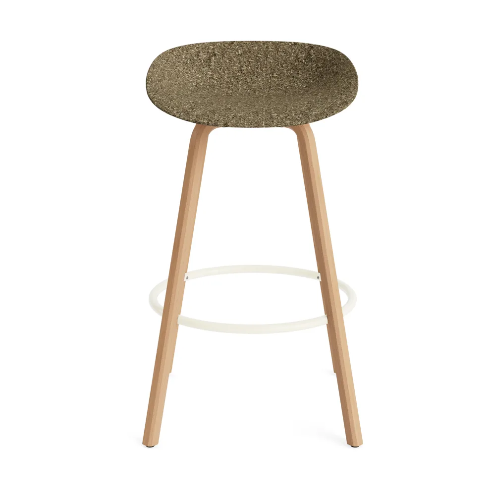 Mat Barstool barpall 75 cm, Seaweed-beech-cream steel Normann Copenhagen