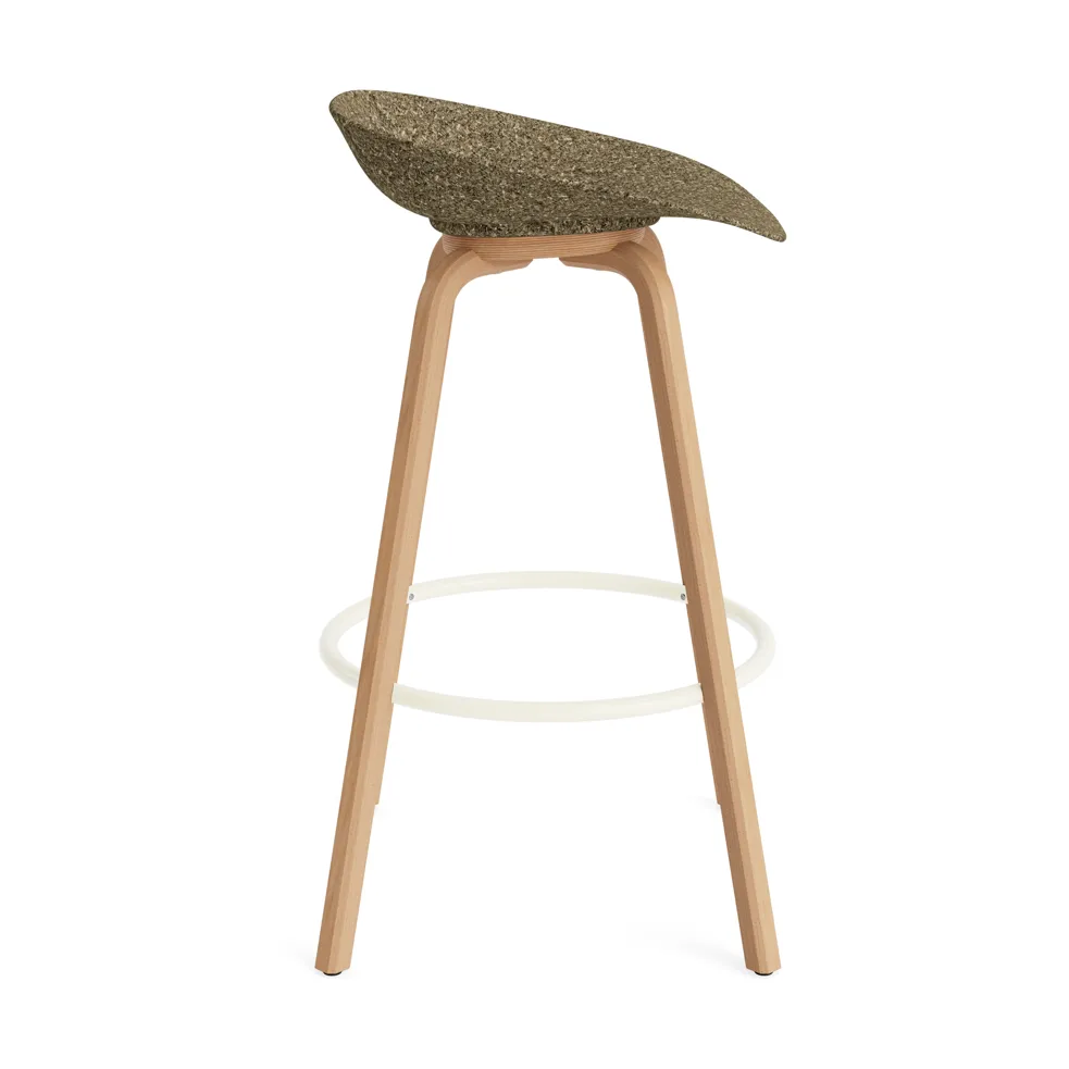 Mat Barstool barpall 75 cm, Seaweed-beech-cream steel Normann Copenhagen
