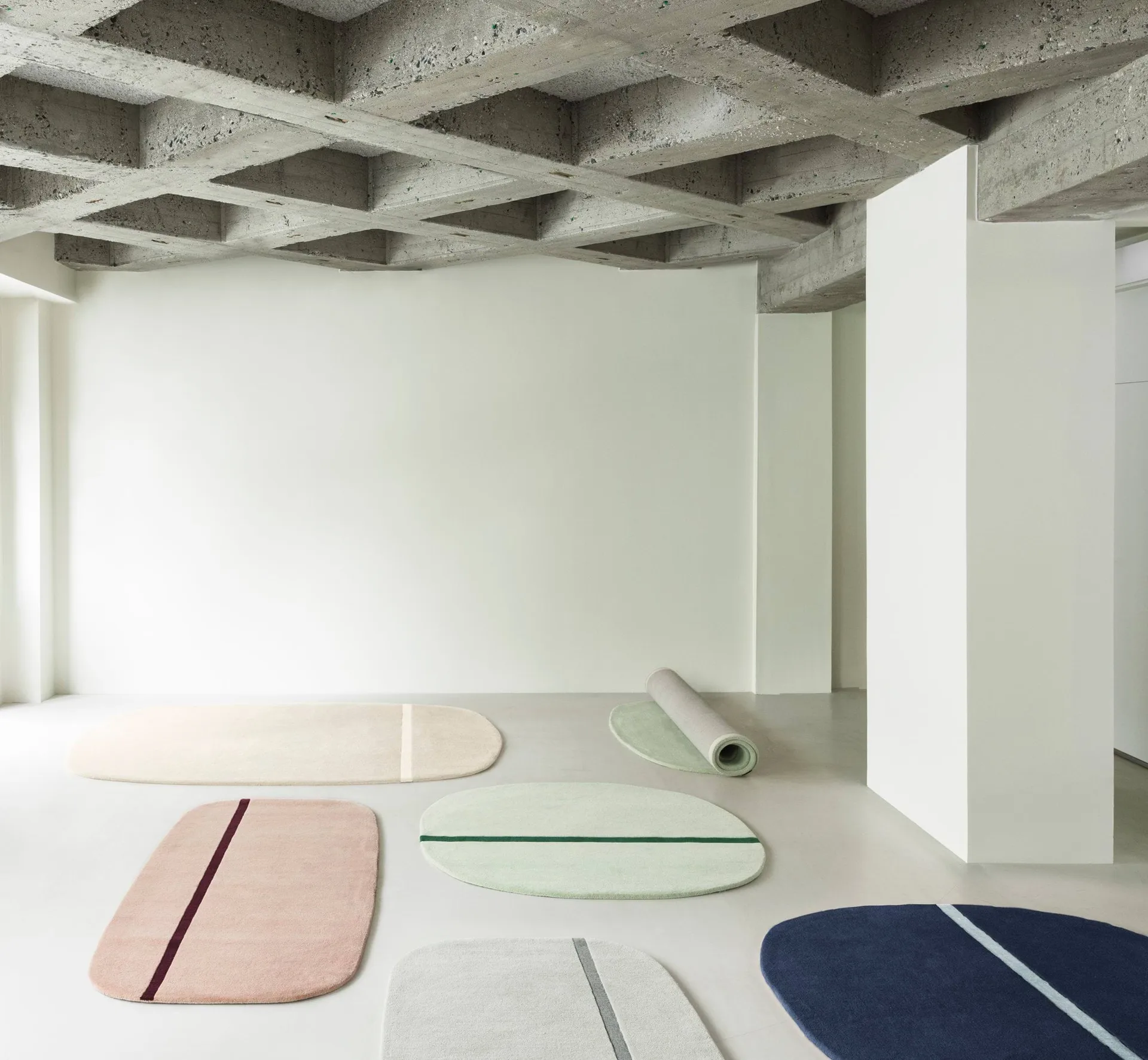Oona matta 140x140 cm, Blå Normann Copenhagen