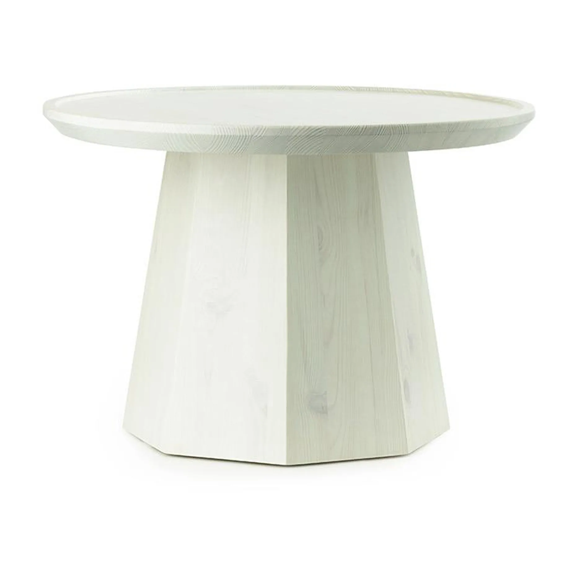 Pine table large sidobord Ø65 cm H:44,5 cm, Light Green Normann Copenhagen