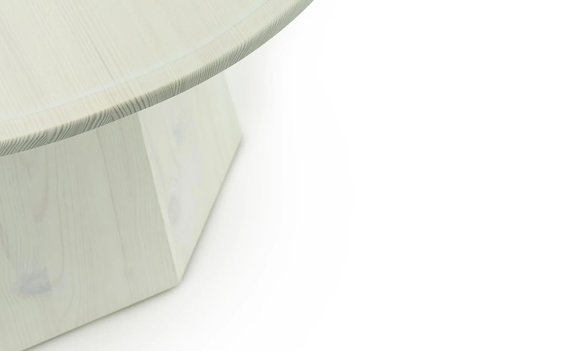 Pine table large sidobord Ø65 cm H:44,5 cm, Light Green Normann Copenhagen