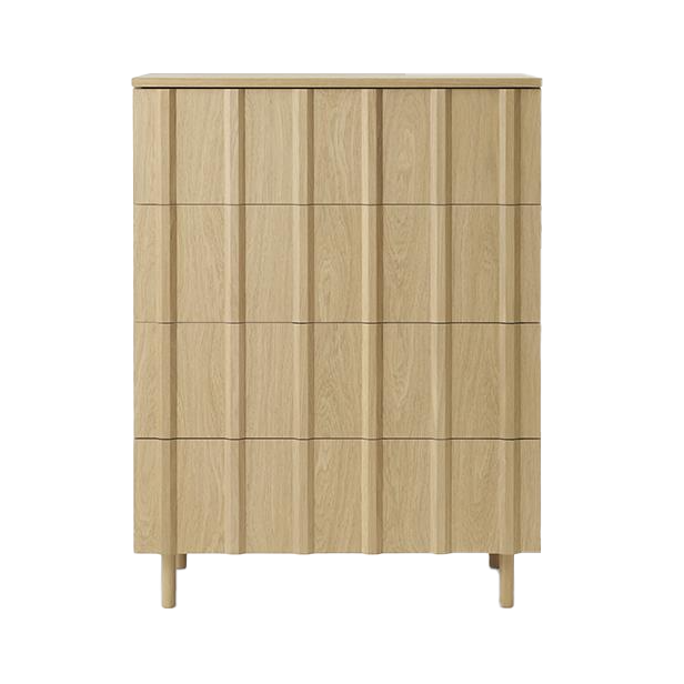 Normann Copenhagen Rib dresser 4 lådor Oak | Skandinavisk Design | Sideboards & Skänkar | Beige