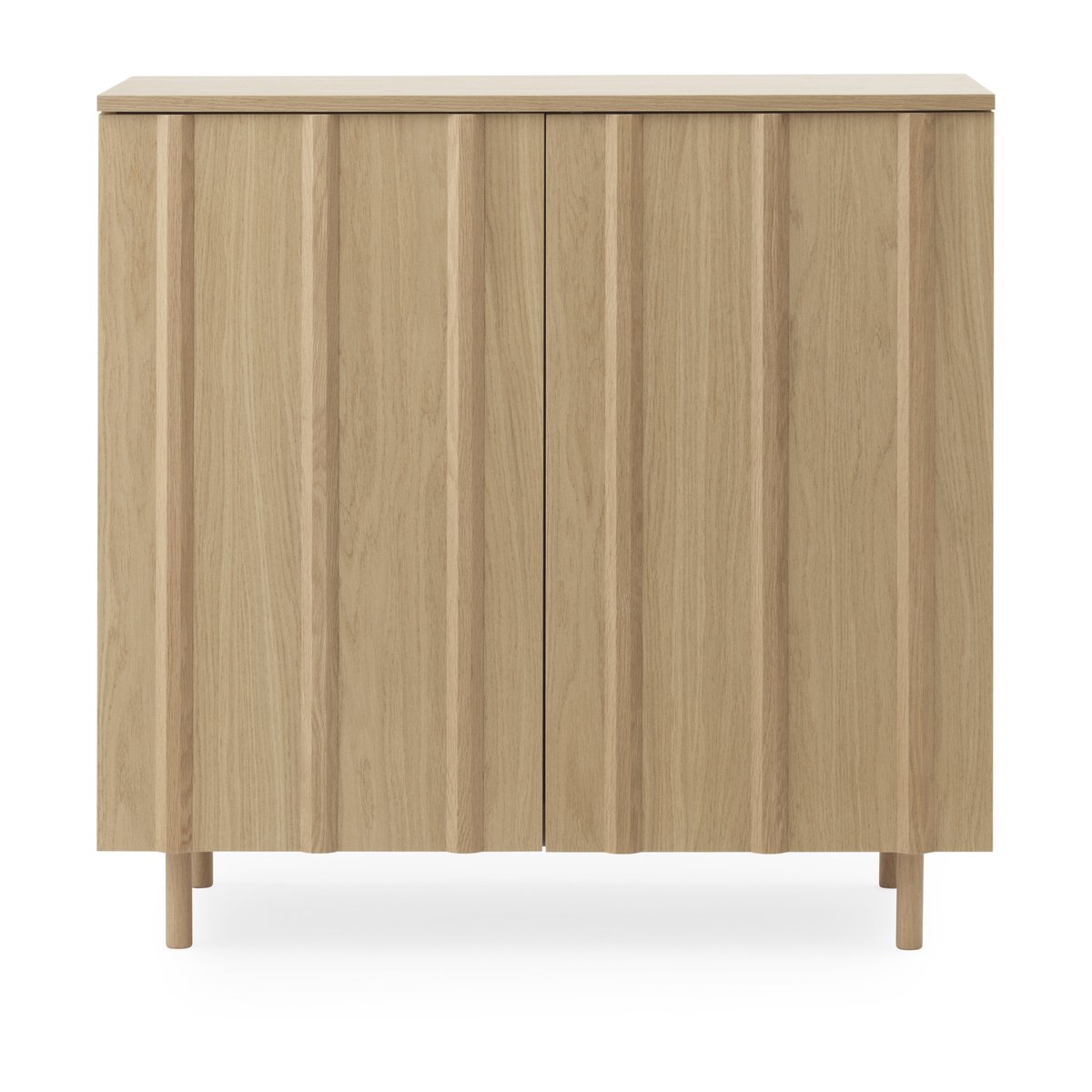 Normann Copenhagen Rib skåp 96x98,5 cm Oak | Skandinavisk Design | Skåp & Vitrinskåp | Brun