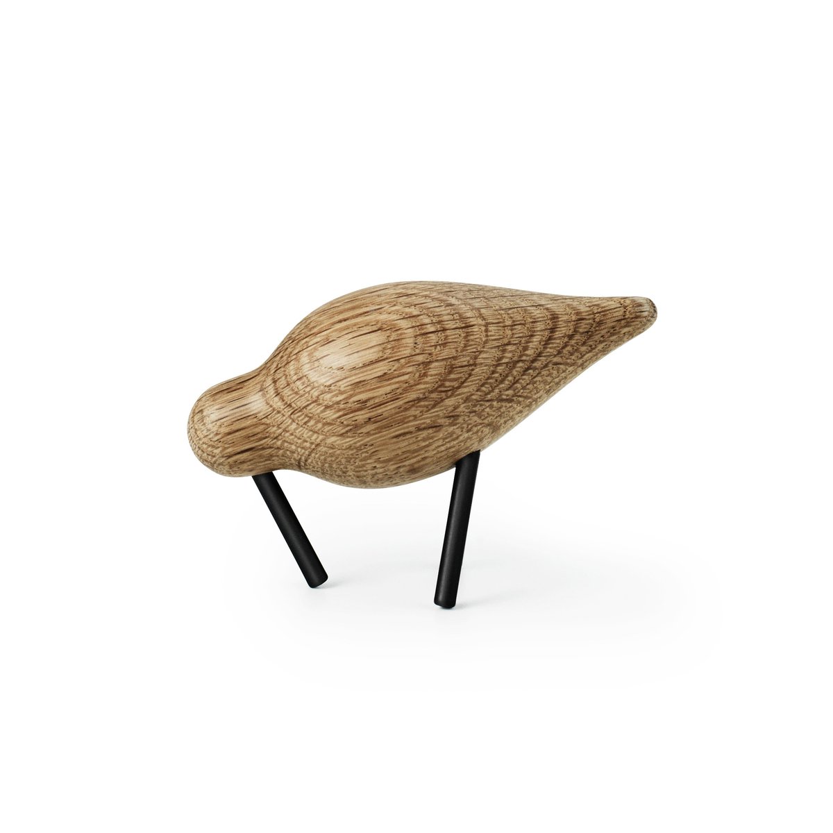 Normann Copenhagen Shorebird ek-svart liten | Skandinavisk Design | Träfigurer | Brun