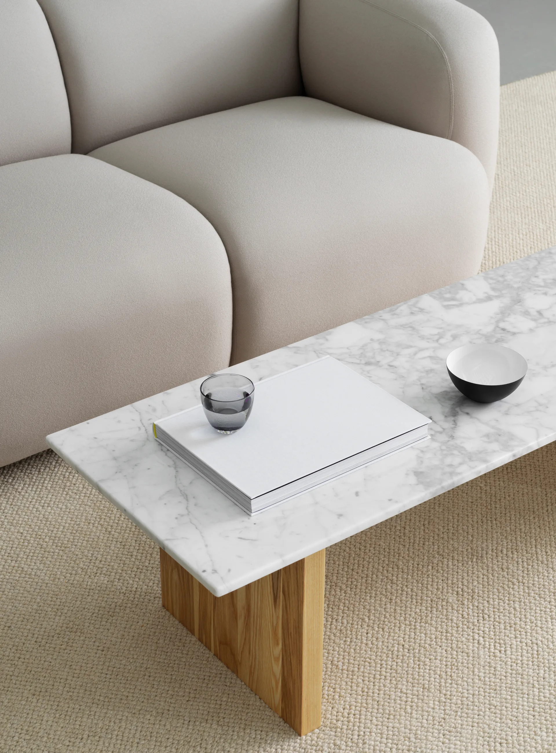 Solid Table soffbord 130x38,5x40 cm, White Normann Copenhagen
