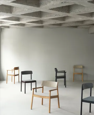 Timb karmstol med dyna - Black/ Ultra Leather - Black - Normann Copenhagen