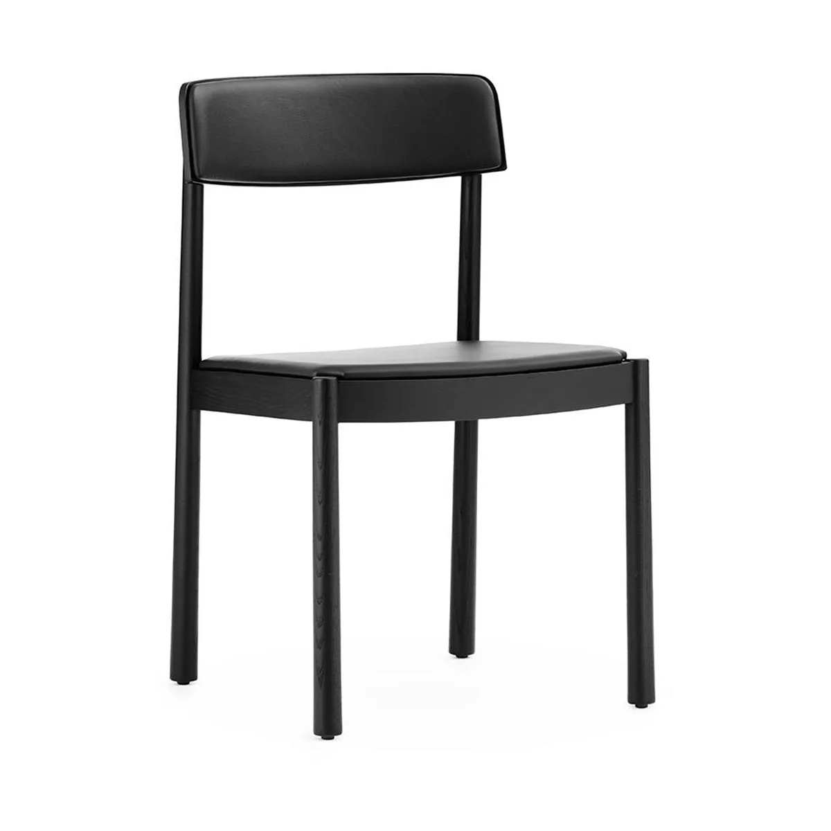 Normann Copenhagen Timb stol med dyna Black/ Ultra Leather - Black